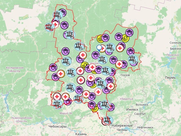 В ГИС Кировской области появились данные о детских садах и больницах