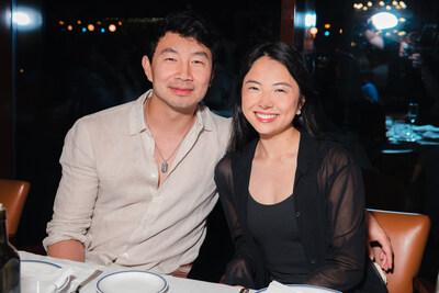 Simu Liu and Allison Hsu at Cipriani Bahrain. Courtesy of David Jon and Getty Images for Bahrain