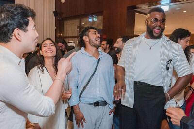 Simu Liu; Mabel Cadena; Tenoch Huerta; Winston Duke at Cipriani Bahrain. Courtesy of David Jon and Getty Images for Bahrain